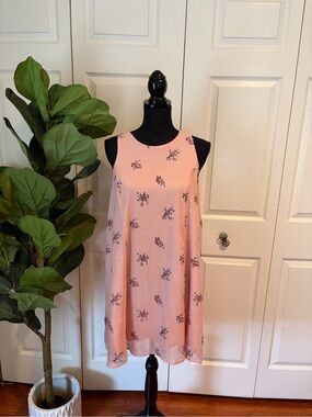 Abercrombie Sleeveless Pink Floral Shift Dress Medium